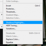 Photoshop CS6: Shadows/Highlights adjustment tool